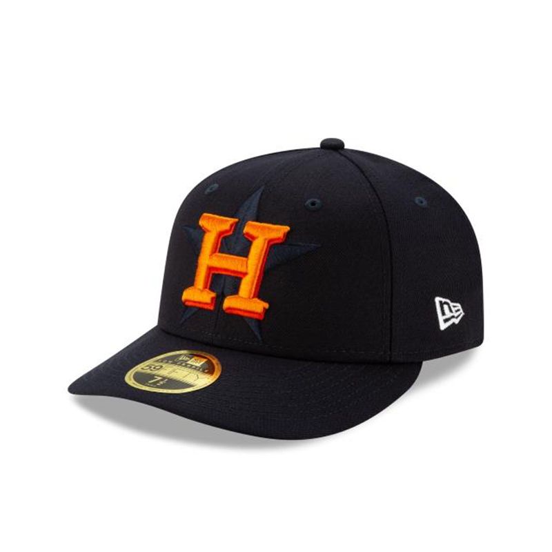 MLB Houston Astros Logo Elements Low Profile 59Fifty Fitted (OQJ2689) - Blue New Era Caps